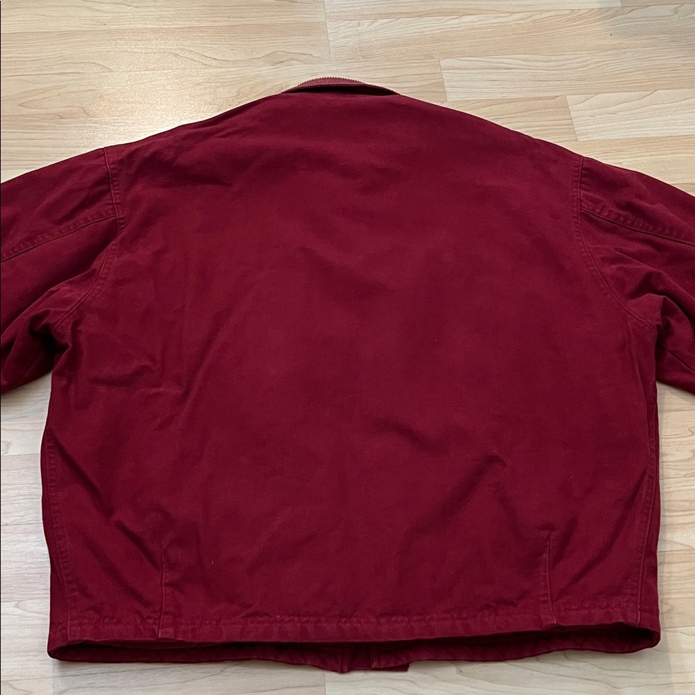 Vintage Evergreen Outerwear Red Canvas Jacket Men's M Oversized - Picture 5 of 11